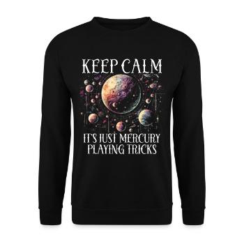 Mercury retrograde - Unisex Sweatshirt - black - Front - Alina (178cm) & Michal (187cm)