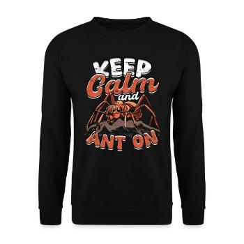 Élevage de fourmis Gardez votre calme et fourmi - Sweat-shirt Unisexe - noir - Devant - Alina (178cm) & Michal (187cm)