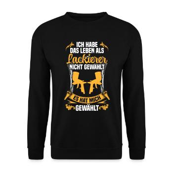 Vehicle Painter Life as a Car Painter - Unisex Sweatshirt - black - Front - Alina (178cm) & Michal (187cm)