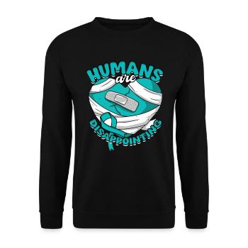 Trouble anxieux Les humains sont décevants - Sweat-shirt Unisexe - noir - Devant - Alina (178cm) & Michal (187cm)