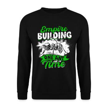 Empire d’élevage de fourmis construisant une fourmi à la fois - Sweat-shirt Unisexe - noir - Devant - Alina (178cm) & Michal (187cm)