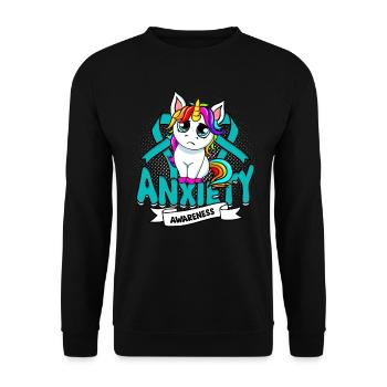 Anxiety disorder Anxiety disorders - Unisex Sweatshirt - black - Front - Alina (178cm) & Michal (187cm)
