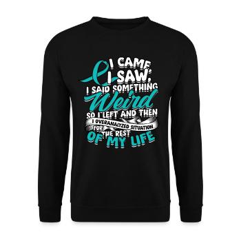 Anxiety disorder Anxiety disorders - Unisex Sweatshirt - black - Front - Alina (178cm) & Michal (187cm)