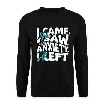 Anxiety disorder Anxiety disorders - Unisex Sweatshirt - black - Front - Alina (178cm) & Michal (187cm)
