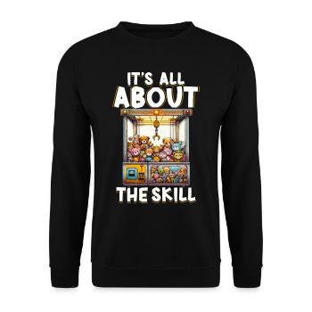Greifautomat It's All About The Skill - Unisex Pullover - Schwarz - Vorne - Alina (178cm) & Michal (187cm)