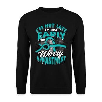 Anxiety disorder Anxiety disorders - Unisex Sweatshirt - black - Front - Alina (178cm) & Michal (187cm)