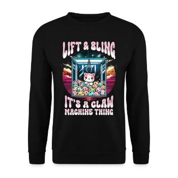 Greifautomat Lift & Bling Claw Machine Chose - Sweat-shirt Unisexe - noir - Devant - Alina (178cm) & Michal (187cm)