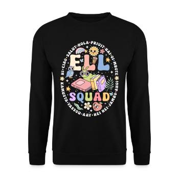 Englischlehrer Englischlehrerin Nachhilfelehrer - Unisex Pullover - Schwarz - Vorne - Alina (178cm) & Michal (187cm)