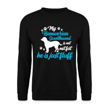 Hanoverian Sweathound is just fluffy - Unisex Sweatshirt - black - Front - Alina (178cm) & Michal (187cm)