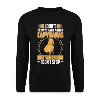 Discours sur Capybara Amérique du Sud Capybara - Sweat-shirt Unisexe - noir - Devant - Alina (178cm) & Michal (187cm)
