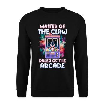 Greifautomat Master La Règle De La Griffe De L’arcade - Sweat-shirt Unisexe - noir - Devant - Alina (178cm) & Michal (187cm)