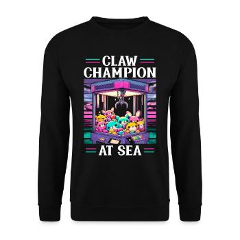 Automatic gripper Kraller Grapple Claw Champion At Sea - Unisex Sweatshirt - black - Front - Alina (178cm) & Michal (187cm)