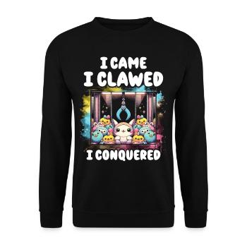 Greifautomat Je suis venu j’ai griffé j’ai conquis - Sweat-shirt Unisexe - noir - Devant - Alina (178cm) & Michal (187cm)