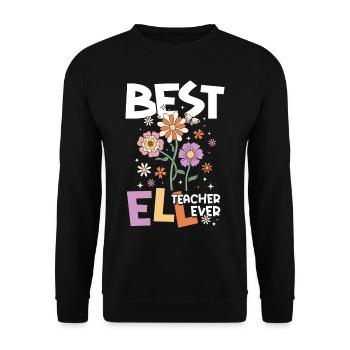 Bester Englischlehrer Englischlehrerin - Unisex Pullover - Schwarz - Vorne - Alina (178cm) & Michal (187cm)