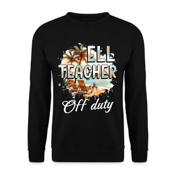 Englischlehrer Englischlehrerin Urlaub - Unisex Pullover - Schwarz - Vorne - Alina (178cm) & Michal (187cm)