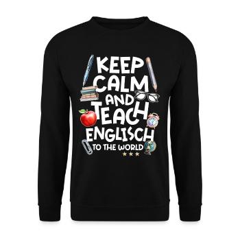 English Teacher English Teacher - Unisex Sweatshirt - black - Front - Alina (178cm) & Michal (187cm)