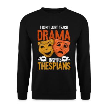 Schauspiellehrer Schauspielerei Theaterunterricht - Unisex Pullover - Schwarz - Vorne - Alina (178cm) & Michal (187cm)