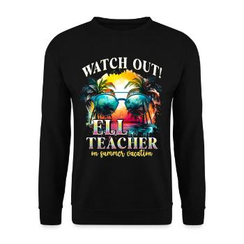 English Teacher English Teacher - Unisex Sweatshirt - black - Front - Alina (178cm) & Michal (187cm)