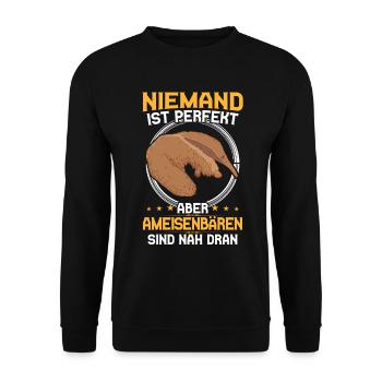 Le fourmilier est un fourmilier parfait - Sweat-shirt Unisexe - noir - Devant - Alina (178cm) & Michal (187cm)