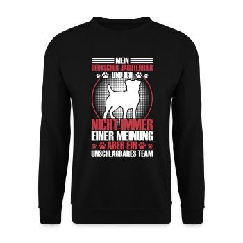 Le Hunting Terrier est un Terrier de chasse allemand imbattable - Sweat-shirt Unisexe - noir - Devant - Alina (178cm) & Michal (187cm)