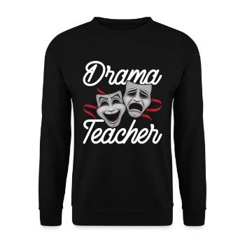 Schauspiellehrer Schauspielerei Theaterunterricht - Unisex Pullover - Schwarz - Vorne - Alina (178cm) & Michal (187cm)