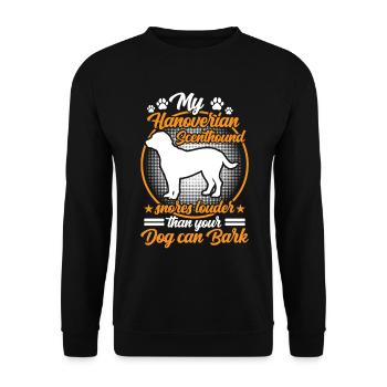 Hanoverian hound snores louder - Unisex Sweatshirt - black - Front - Alina (178cm) & Michal (187cm)