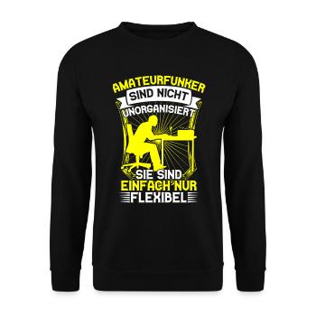 Les radioamateurs sont des radioamateurs flexibles - Sweat-shirt Unisexe - noir - Devant - Alina (178cm) & Michal (187cm)