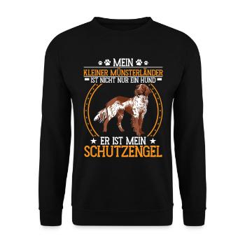 Kleiner Münsterländer ist nicht nur ein Hund - Unisex Pullover - Schwarz - Vorne - Alina (178cm) & Michal (187cm)