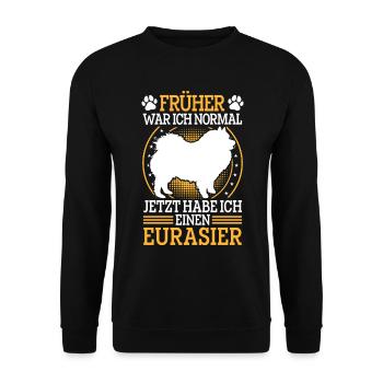 Spitz eurasier anciennement normal - Sweat-shirt Unisexe - noir - Devant - Alina (178cm) & Michal (187cm)