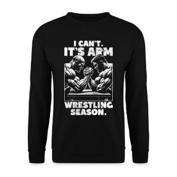 Saison de bras de fer Armdrücken - Sweat-shirt Unisexe - noir - Devant - Alina (178cm) & Michal (187cm)