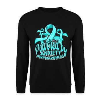 Trouble anxieux alimenté par l’anxiété et la maladresse - Sweat-shirt Unisexe - noir - Devant - Alina (178cm) & Michal (187cm)
