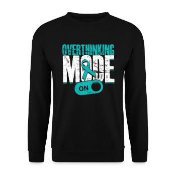 Trouble anxieux : mode de réflexion excessive activé - Sweat-shirt Unisexe - noir - Devant - Alina (178cm) & Michal (187cm)