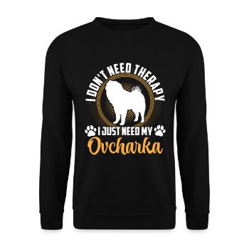 Ovcharka n’a besoin que d’Ovcharka caucasien - Sweat-shirt Unisexe - noir - Devant - Alina (178cm) & Michal (187cm)