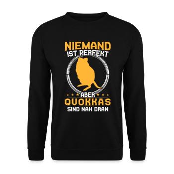 Quokka are perfect marsupial quokka - Unisex Sweatshirt - black - Front - Alina (178cm) & Michal (187cm)