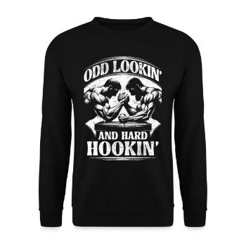 Arm Wrestling Odd Looking And Hard Hookin - Unisex Sweatshirt - black - Front - Alina (178cm) & Michal (187cm)