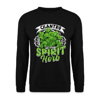 Amoureux de la coriandre La coriandre est mon herbe spirituelle - Sweat-shirt Unisexe - noir - Devant - Alina (178cm) & Michal (187cm)