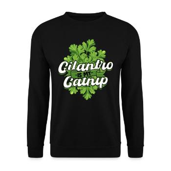 Amoureux de la coriandre La coriandre est mon herbe à chat - Sweat-shirt Unisexe - noir - Devant - Alina (178cm) & Michal (187cm)