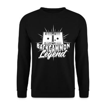 Backgammon Legend - Unisex Sweatshirt - black - Front - Alina (178cm) & Michal (187cm)