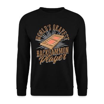 Le joueur de backgammon le plus correct du monde - Sweat-shirt Unisexe - noir - Devant - Alina (178cm) & Michal (187cm)