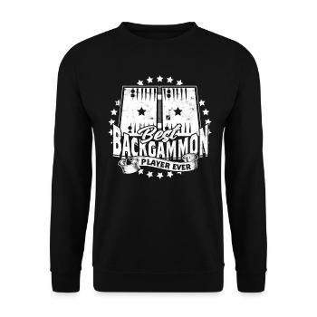 Meilleur joueur de backgammon de tous les temps - Sweat-shirt Unisexe - noir - Devant - Alina (178cm) & Michal (187cm)