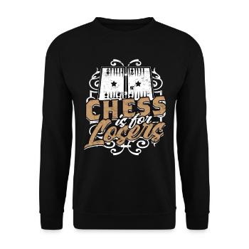 Les échecs de backgammon sont pour les perdants - Sweat-shirt Unisexe - noir - Devant - Alina (178cm) & Michal (187cm)