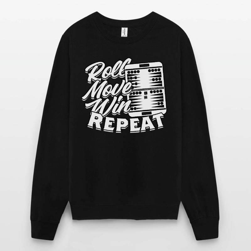Backgammon Roll Move Win Repeat Unisex Pullover