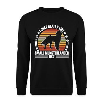 J’aime juste Little Münsterlander - Sweat-shirt Unisexe - noir - Devant - Alina (178cm) & Michal (187cm)
