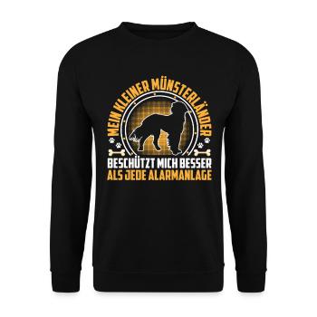 Le petit Münsterlander me protège mieux - Sweat-shirt Unisexe - noir - Devant - Alina (178cm) & Michal (187cm)