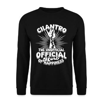 Coriandre Coriandre Herbe Du Bonheur Non Officiel - Sweat-shirt Unisexe - noir - Devant - Alina (178cm) & Michal (187cm)