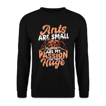 Ameisenzüchter Ameisenzucht Ameisen - Unisex Pullover - Schwarz - Vorne - Alina (178cm) & Michal (187cm)