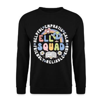 Englischlehrerin Englischlehrer Nachhilfelehrer - Unisex Pullover - Schwarz - Vorne - Alina (178cm) & Michal (187cm)
