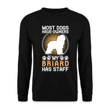 Briard a du personnel Berger de Brie Briard - Sweat-shirt Unisexe - noir - Devant - Alina (178cm) & Michal (187cm)