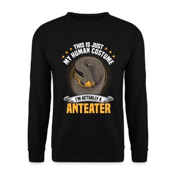 Nur ein Ameisenbär Kostüm Ameisenbären - Unisex Pullover - Schwarz - Vorne - Alina (178cm) & Michal (187cm)