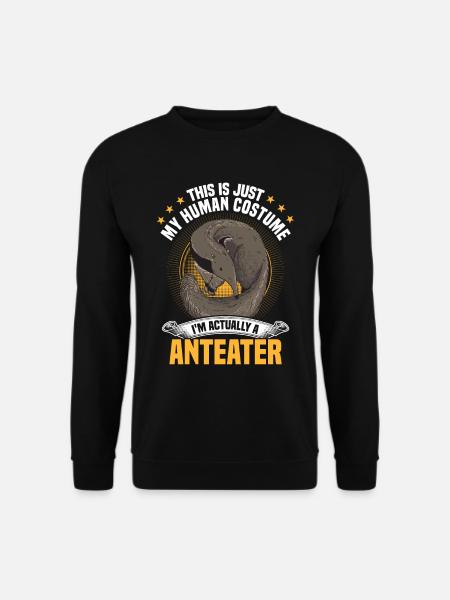 Nur ein Ameisenbär Kostüm Ameisenbären - Unisex Pullover - Schwarz
